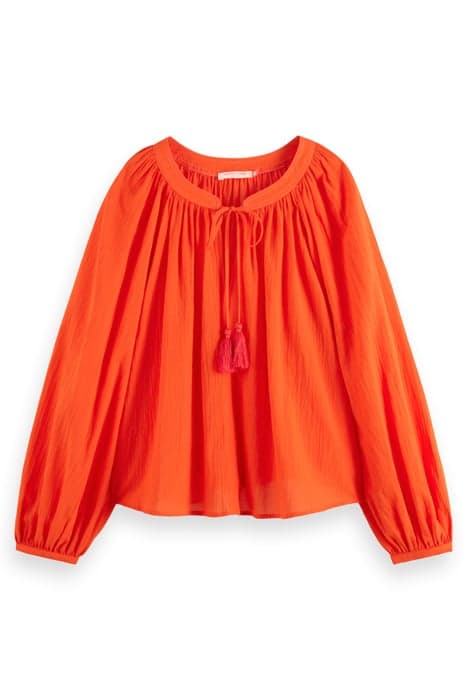 BALLOON SLEEVE TOP CANDY RED by Scotch & Soda