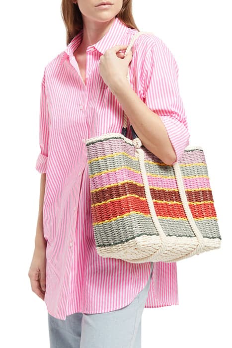 SWIMWEAR COLLECTION - PAPER STRAW SHOPPER BAG SOFT ICE by Scotch & Soda