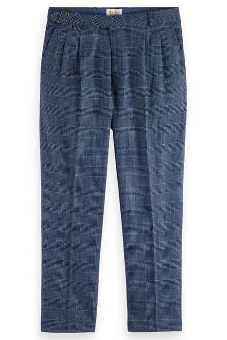 SEASONAL - WIDE-FIT PLEATED CH BLUE CHECK by Scotch & Soda