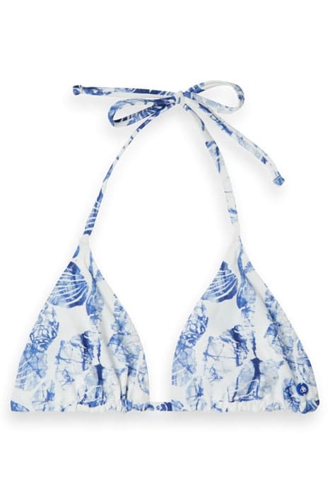 REVERSIBLE BIKINI TOP SHELL BATIK BLUE by Scotch & Soda