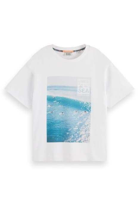 BOXY FIT PHOTOGRAPH T-SHIRT WHITE by Scotch & Soda