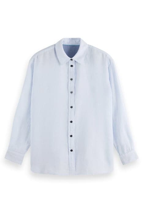 OVERSIZED LINEN FIT SHIRT SHIRT BLUE by Scotch & Soda