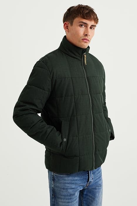 JACKET NORMAL LENGTH DARK GREEN by WE Fashion