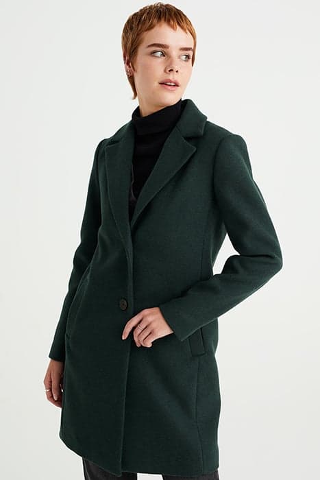 COAT DARK GREEN by WE Fashion