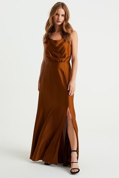 DRESS MAXI LENGTH BRONZE by WE Fashion