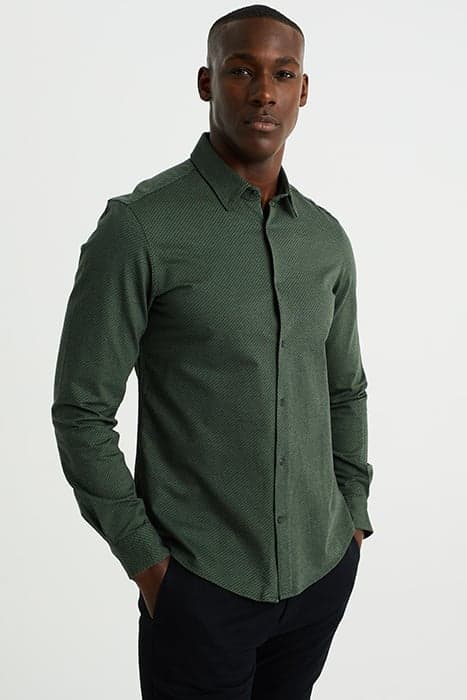 SHIRT DARK GREEN by WE Fashion