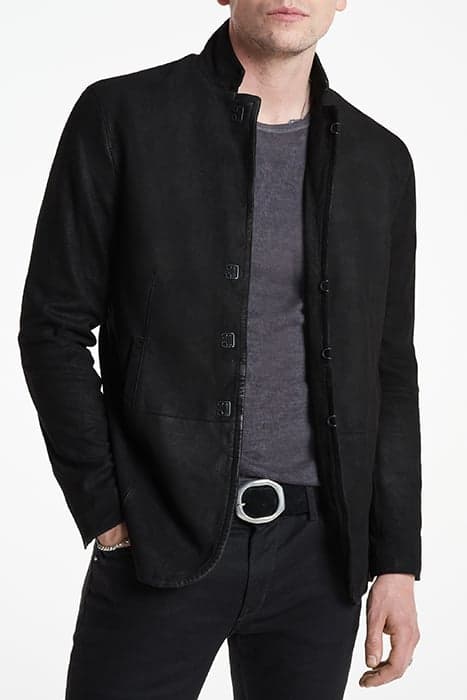 SLIM FIT LTHR JKT BLACK by John Varvatos