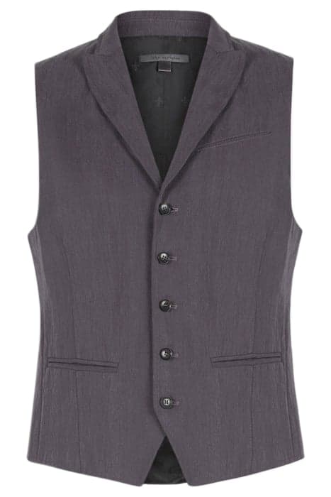 SLIM FIT PEAK LAPEL VEST WITH WIRE INSER DRIED BERRY by John Varvatos