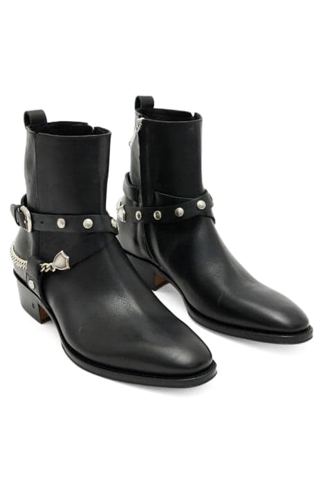 LUDLOW DOUBLE BELT ZIP BOOT BLACK by John Varvatos