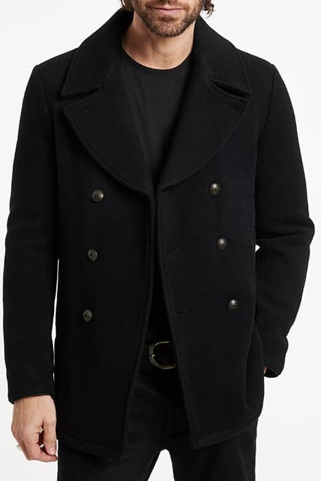 CARLOS PEACOAT VINTAGE INSPIRED METAL SH BLACK by John Varvatos