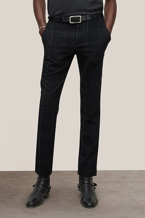 SLIM FIT PANTS WITH WELT HIP POCKET AND BLACK by John Varvatos