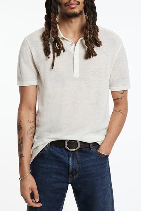 IRWIN REGULAR FIT SS POLO WITH TEXTURE SALT by John Varvatos