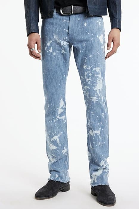 REGULAR FIT DENIM WITH RAW EDGES DUTCH BLUE by John Varvatos