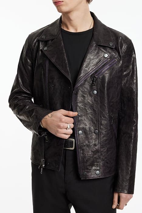 DB SNAP CLOSURE BIKER JKT PURPLE HAZE by John Varvatos