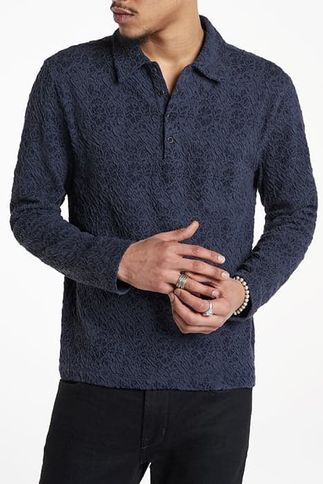 NEWPORT EASY FIT LS POLO WITH FLOWER JAC MARINE by John Varvatos