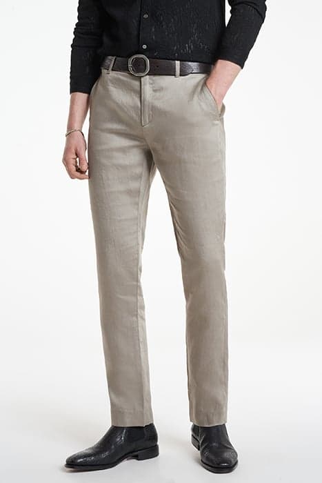 SLIM FIT PANTS WITH WELT HIP POCKET AND DRIED SAGE by John Varvatos