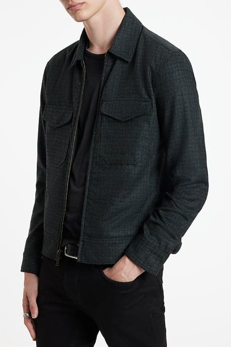 LANDON JACKET - ZIPPER CLOSURE ZIP-OUT H MOSS by John Varvatos