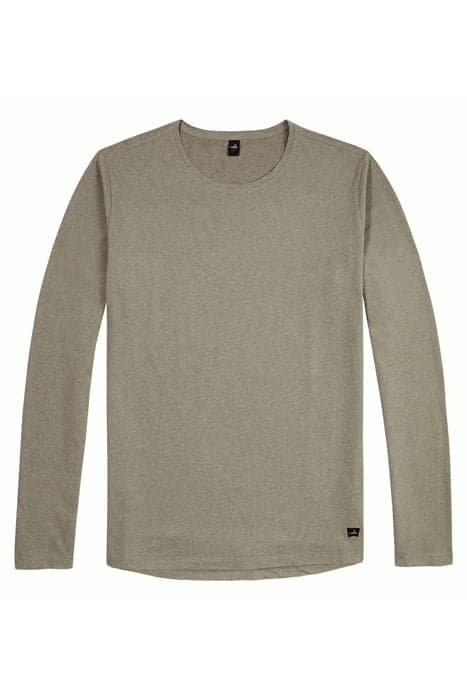 OLSON-CARBON | LONGSLEEVE T-SHIRT DARK BEIGE MELANGE by WAHTS