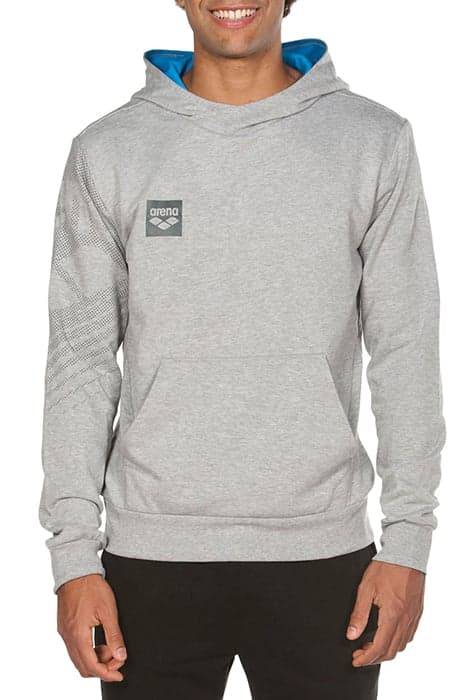 M ESSENTIAL HOODIE MEDIUM GREY MELANGE by Arena