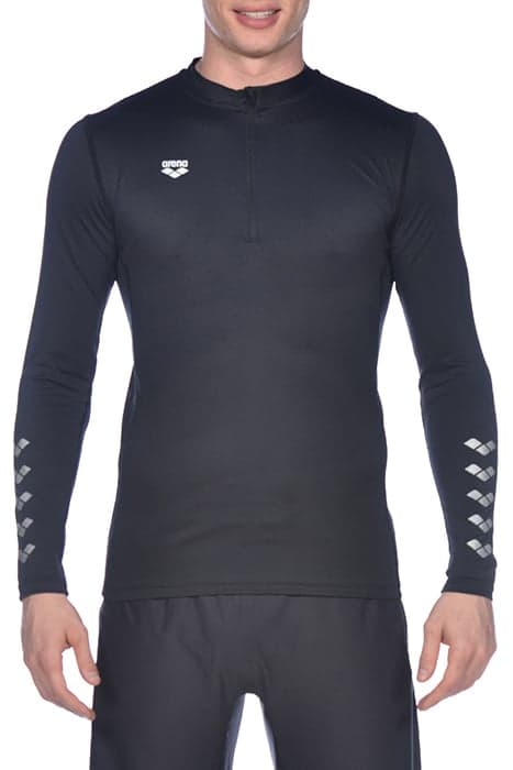 M RUN H/Z LONG SLEEVE BLACK-DARK GREY MELANGE by Arena