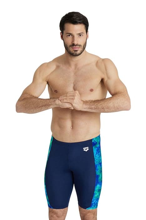 MEN'S SWIM JAMMER ALLOVER NAVY-NEON BLUE MULTI by Arena