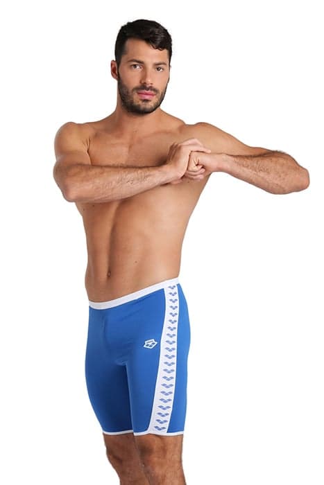 MEN'S ARENA ICONS SWIM JAMMER SOLID ROYAL-WHITE by Arena