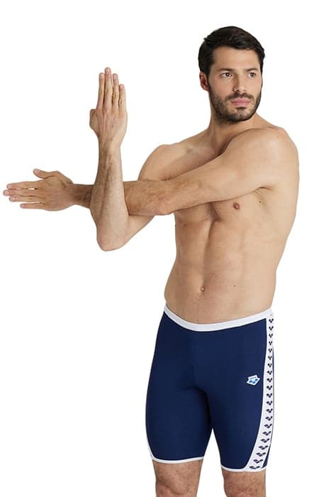 MEN'S ARENA ICONS SWIM JAMMER SOLID NAVY-WHITE by Arena