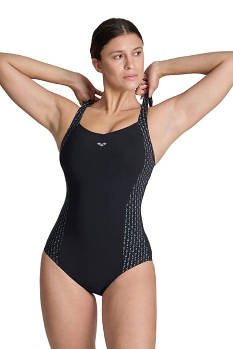 WOMEN'S BODYLIFT LAURA SWIMSUIT WING BAC BLACK-SILVER MULTI by Arena