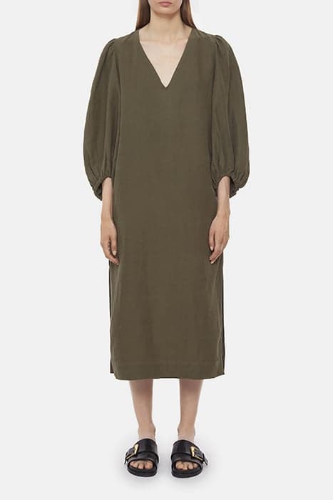 PUFF SLEEVE DRESS ARMY GREEN by Closed