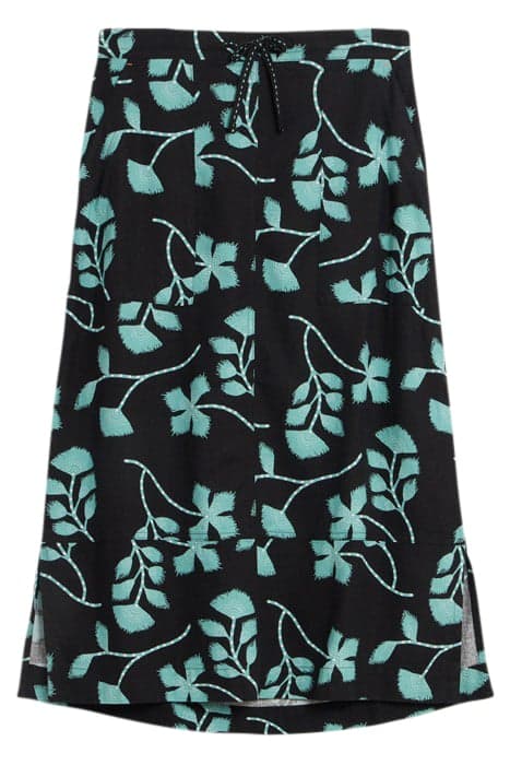 ELLE LINEN BLEND SKIRT BLACK PRINT by White Stuff