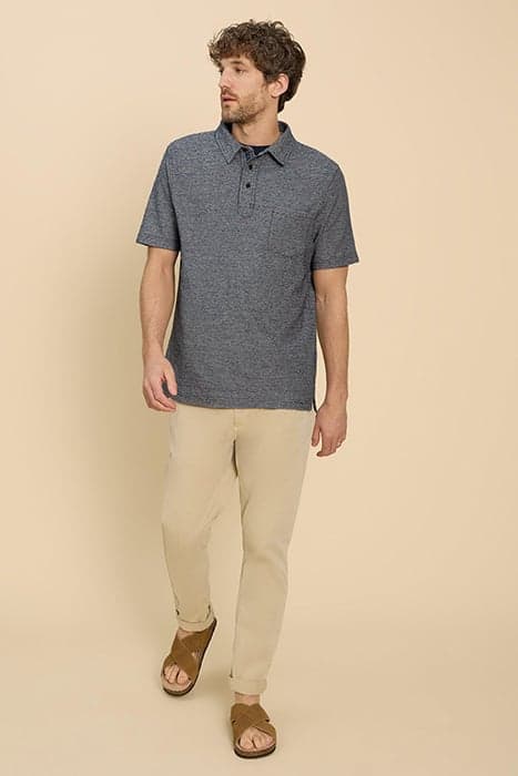 TWISTED TEXTURE POLO NAVY MULTI by White Stuff