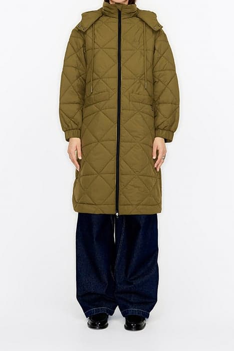 KHAKI QUILTED PUFFER by Bimba y Lola