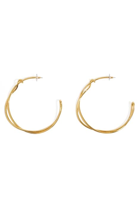 GOLD KNOT MAXI HOOP EARRINGS by Bimba y Lola