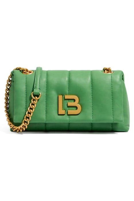 S GREEN LEATHER FLAP BAG by Bimba y Lola