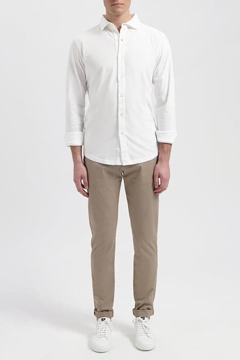 BARTON | TAILORED JERSEY SHIRT PURE WHITE by WAHTS