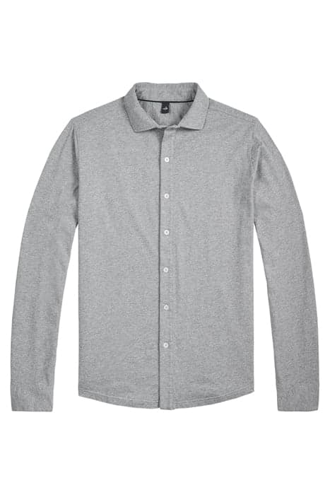 BARTON | TAILORED JERSEY SHIRT MID GREY MELANGE by WAHTS