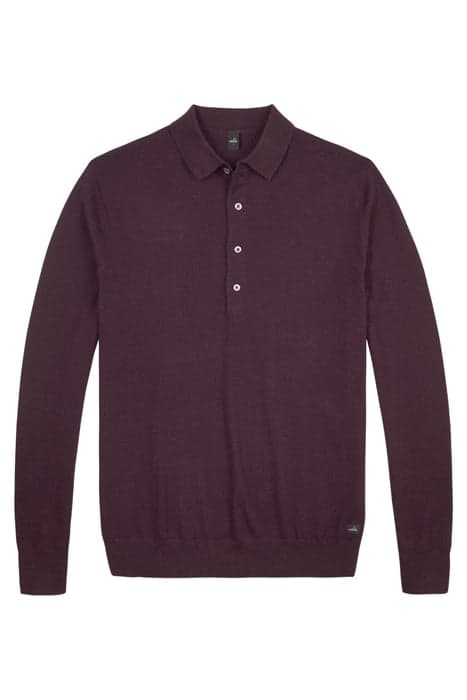 BLAKE | CASHFEEL KNITTED POLOSHIRT ROYAL PURPLE MELANGE by WAHTS