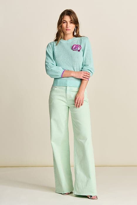 JEANS - WIDE LEG AQUA BLUE BLUE by POM Amsterdam