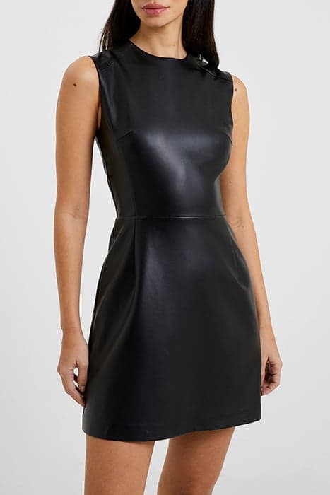 CROLENDA PU HIGH NECK DRESS BLACK by French Connection