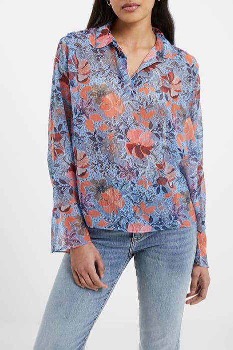 ADALINA HALLIE L/S POPOVER BLUE by French Connection