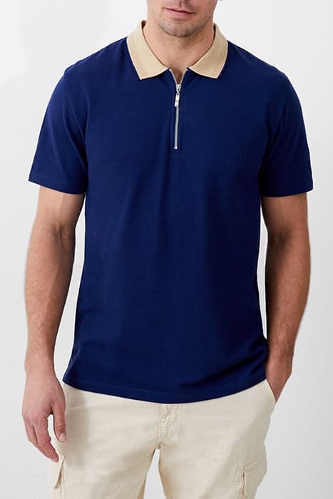 ELASTANE PIQUE POLO BLUE by French Connection