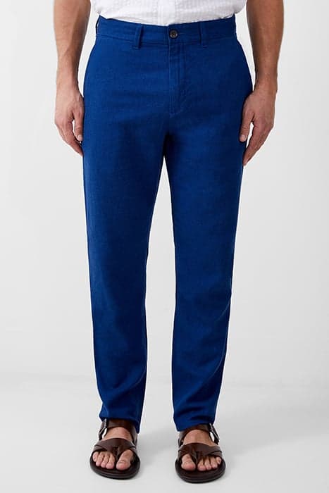 LINEN BLEND TROUSER BLUE by French Connection