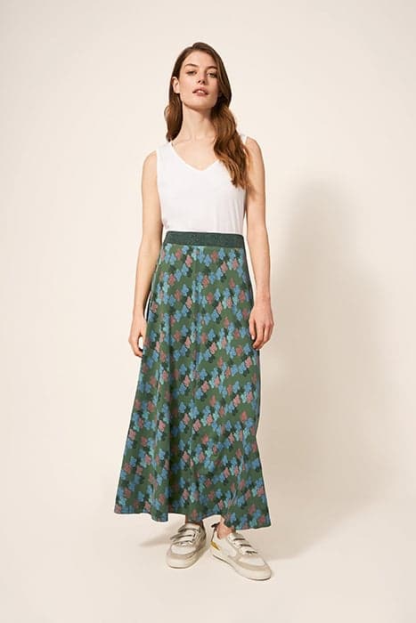 JADA MAXI SKIRT GREEN MULTI by White Stuff