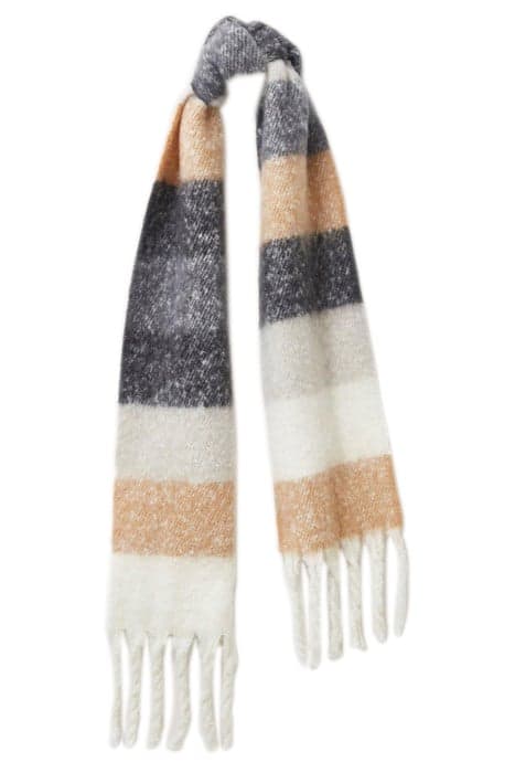 SHELLY SKINNY BRUSHED SCARF GREY MULTI by White Stuff