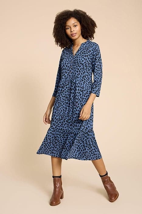 NAYA JERSEY DRESS BLUE PRINT by White Stuff