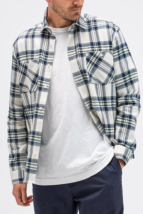 WILL TWILL CHECK OVERSHIRT DK. DELPHI GREEN by Butcher of Blue