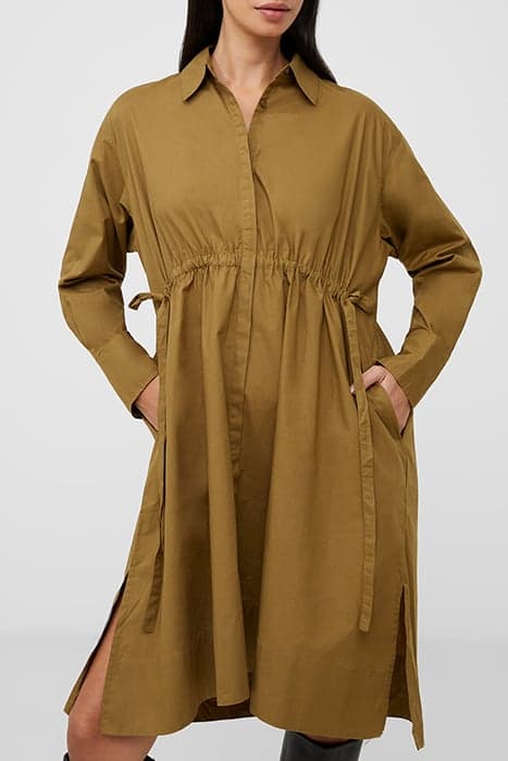 RHODES POPLIN SHIRT DRESS GREEN by French Connection