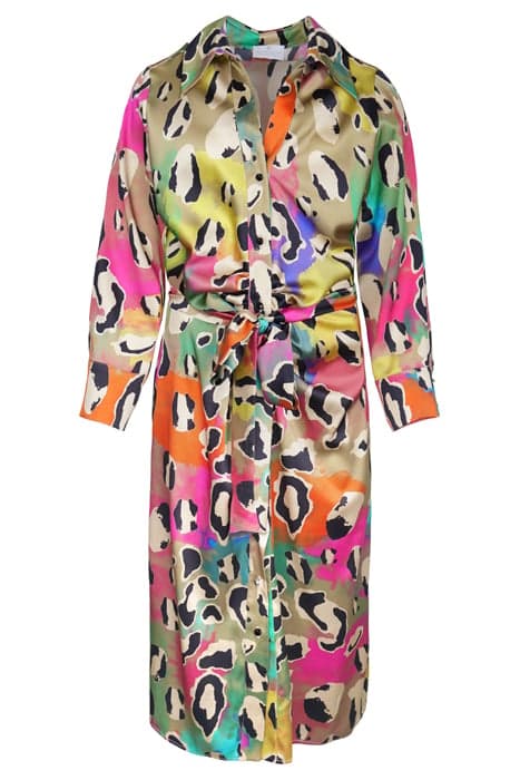 SILK DRESS SCANDICCI MULTICOLOR LEOPARD by Mucho Gusto