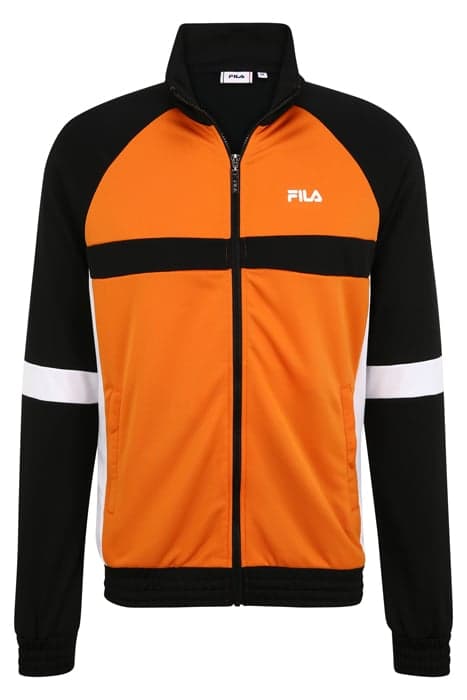 DASH TRACK JACKET BLACK-RUSSET ORANGE-BRIGHT WHITE by FILA