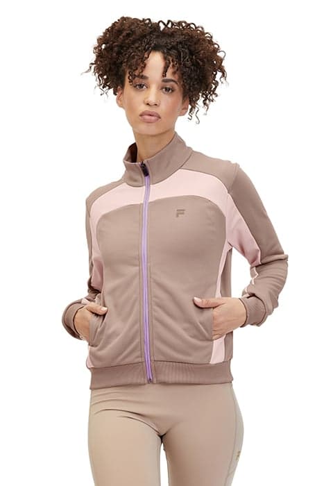 TISENS TRACK JACKET MOCHA MERINGUE-SILVER PEONY by FILA